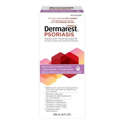 Dermarest Psoriasis Medicated Shampoo Plus Conditioner front package