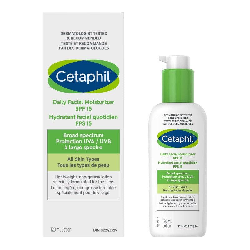 Cetaphil Daily Facial Moisturizer Lotion with SPF 15 for All Skin Types 120ml