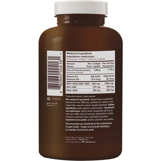 Nature's Way NutraSea+D Omega-3 Liquid Gels, Fresh Mint product detail