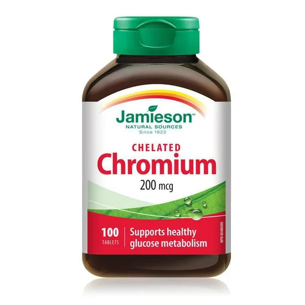 Jamieson Chrome Chélaté 200mcg 100 comprimés