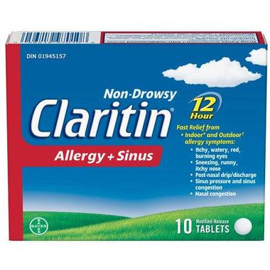 Claritin Allergy + Sinus 10 tablets