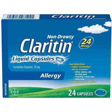 Claritin Capsules Liquides Allergie 24 gélules