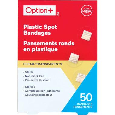 Pansements anti-taches en plastique Option+ - Transparents