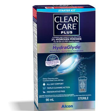 CLEAR CARE® Plus avec solution pour lentilles de contact HydraGlyde, format voyage 90 ml