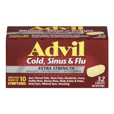 Advil Extra Fort Rhume, Sinus et Grippe 16 Caplets