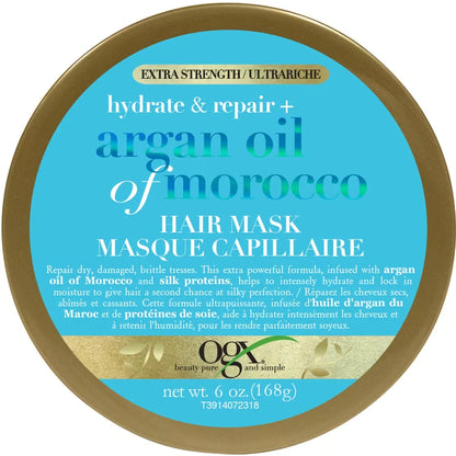 OGX Extra Strength Hydrate & Repair + Argan Oil of Morrocco Hair Mask front package
