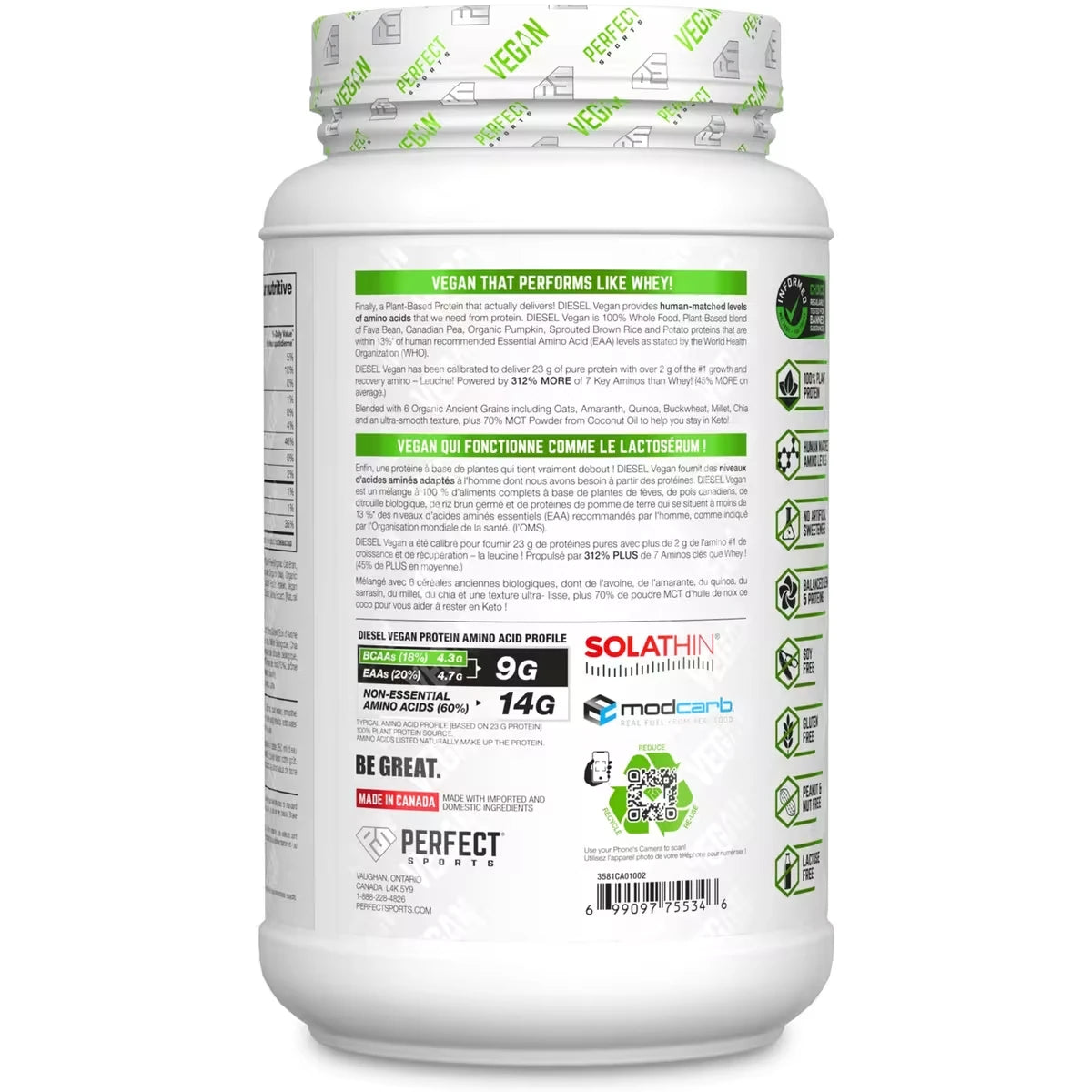 Perfect Sports DIESEL Vegan Protein product detail