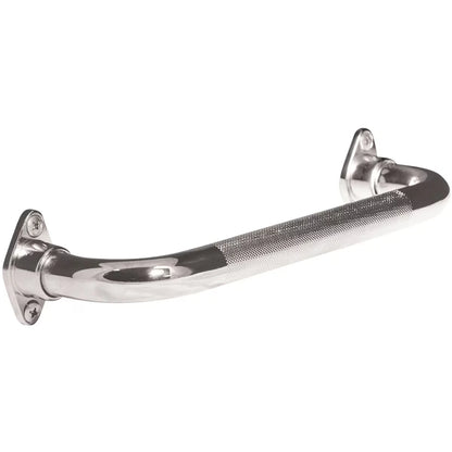 Aquasense Knurled Chrome Grab Bar with Rotating Flange, 12 inch / 30.5 cm view 2