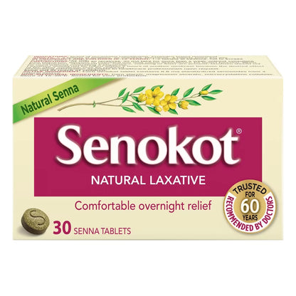 Senokot Natural Laxative 30ct 30 count front package