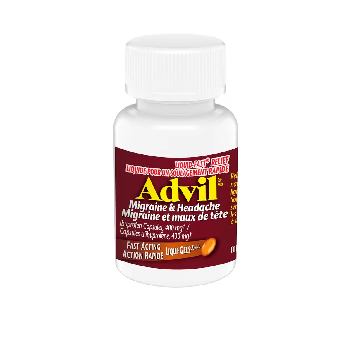 Advil Migraine & Headache Ibuprofen Capsules 400mg product detail
