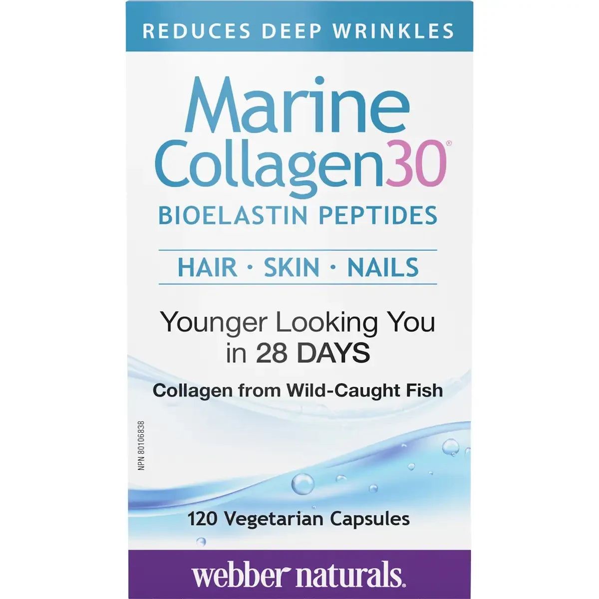 Webber Marine Collagen30® Bioelastin Peptides front package