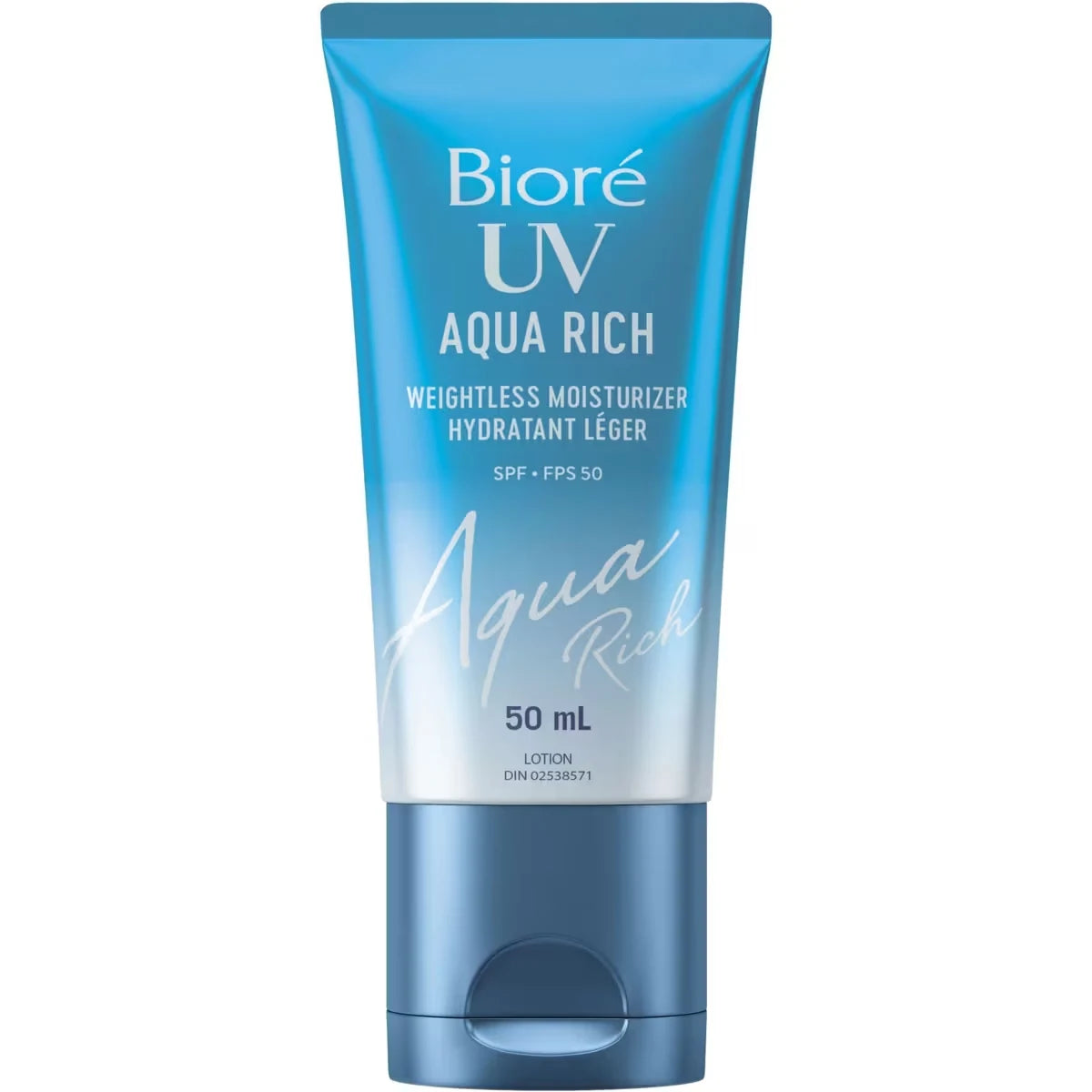 Biore UV Aqua Rich Weightless Moisturizer SPF 50 front package