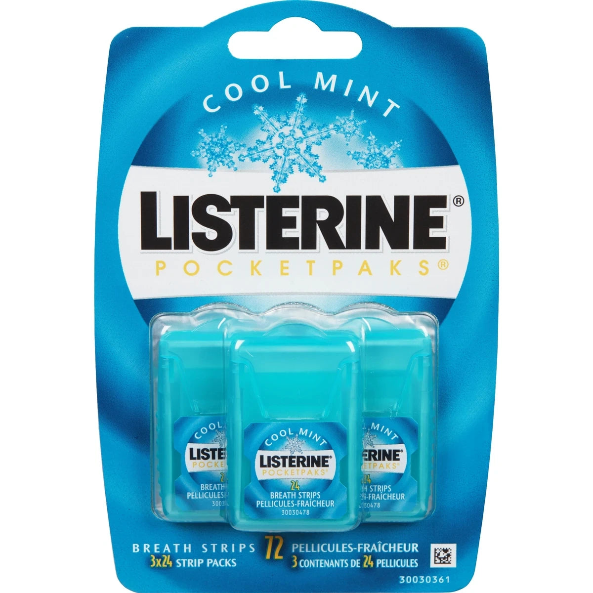 Listerine PocketPaks Breath Strips, Cool Mint 72 Count product image