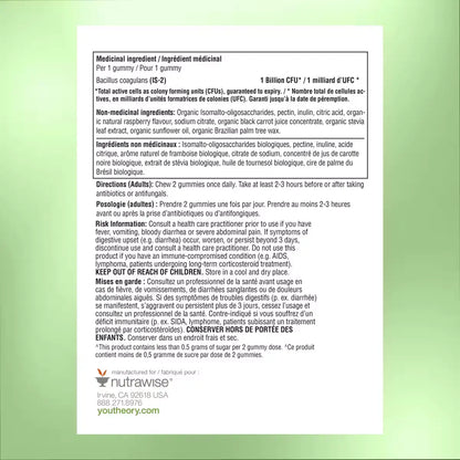 Youtheory Probiotic Gummies Zero Sugar product detail