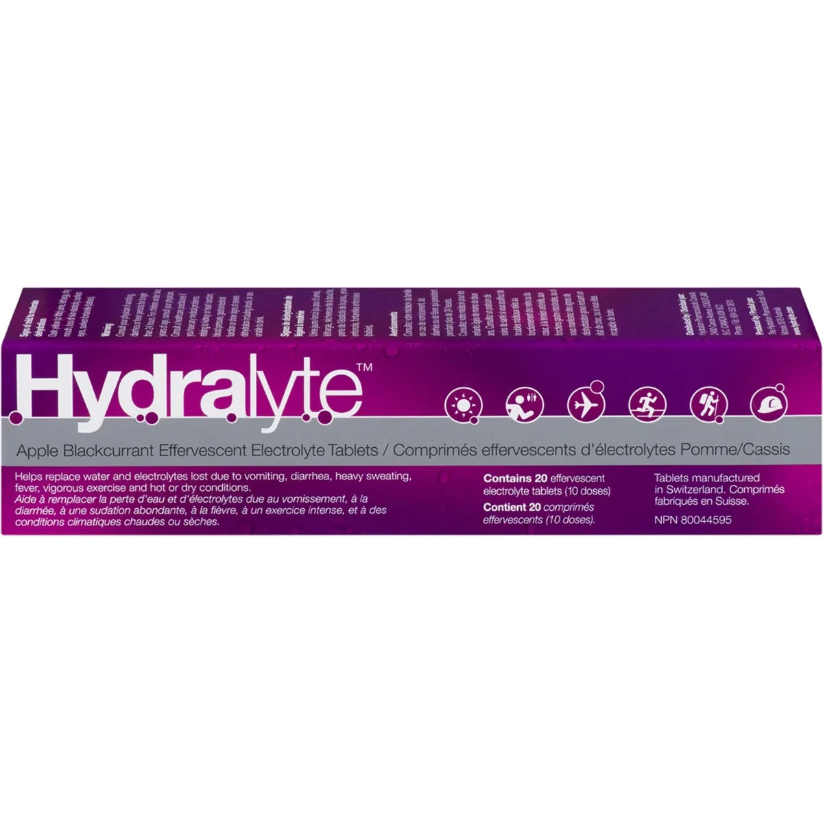 Hydralyte Effervescent Electrolytes Tablets Berry front package