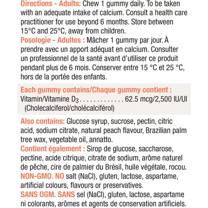 Jamieson Vitamin D 2500 IU Gummy product detail