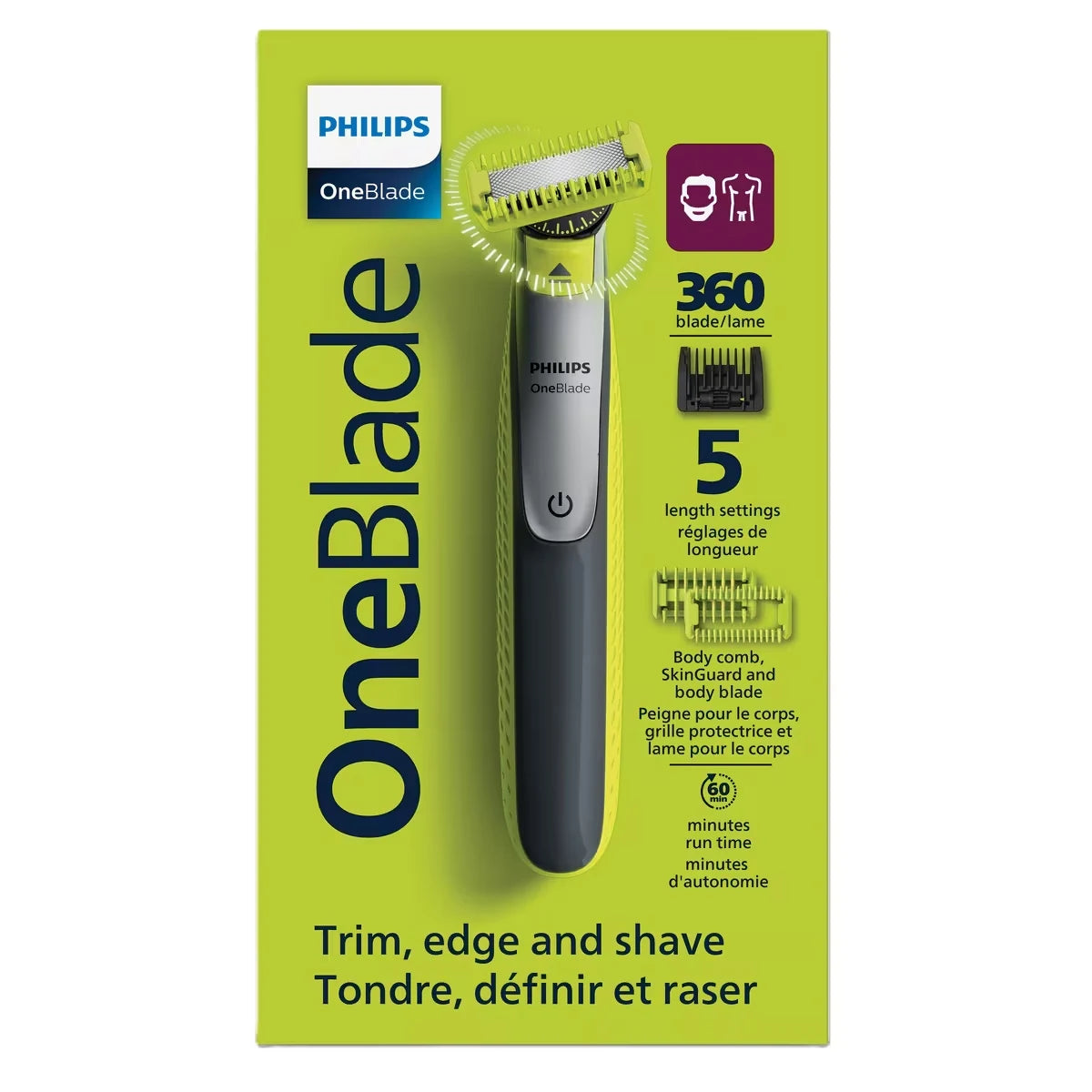 Philips OneBlade 360 Face and Body, QP2834/23 front package