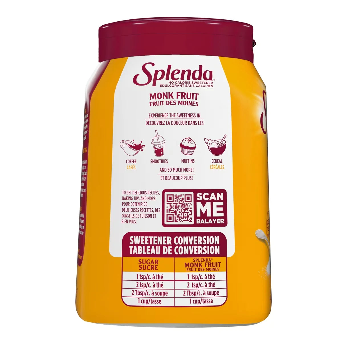 Splenda Monk Fruit Zero Calorie Sweetener Jar - 540g product detail
