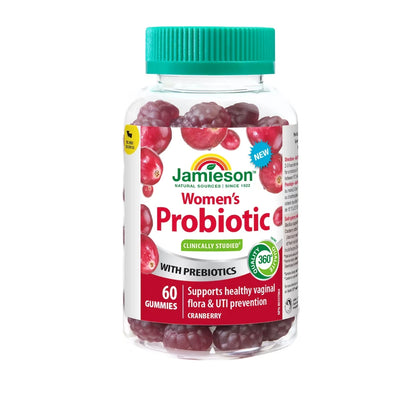 Jamieson Women's Health Probiotic Gummies Cranberry Flavour, 60 Count front package