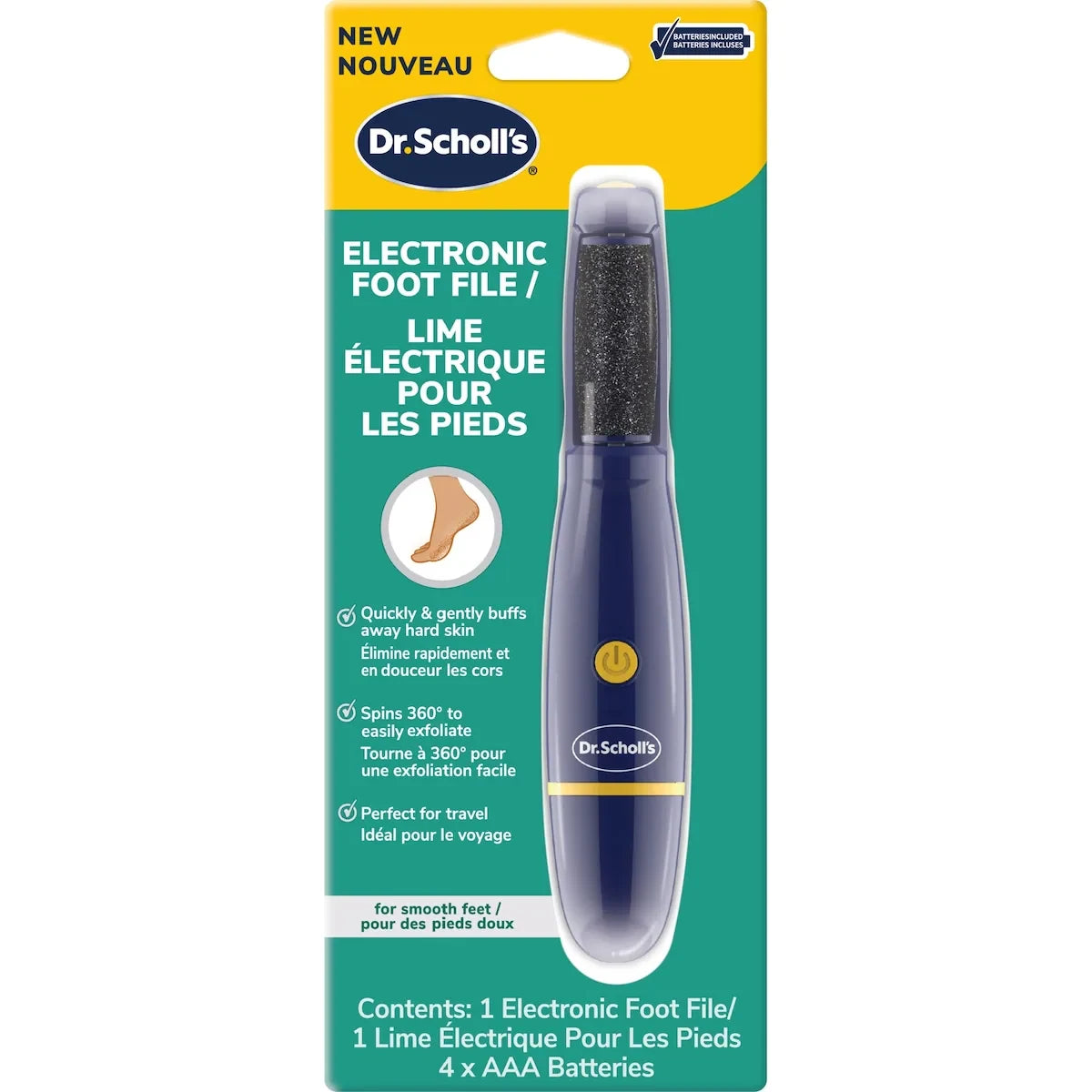 Dr. Scholl's Electronic Foot File front package