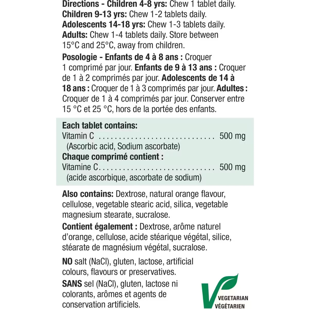 Jamieson Chewable Vitamin C 500 mg - Tangy Orange Value Pack product detail