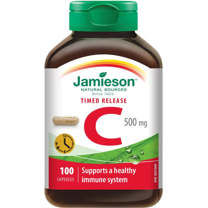 Jamieson Vitamin C 500 mg Timed Release Capsules front package