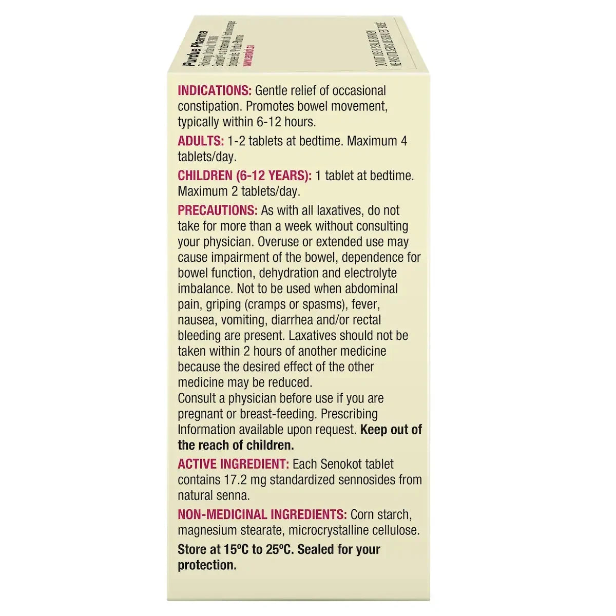 Senokot Natural Laxative Extra Strength 18ct 18 count product detail