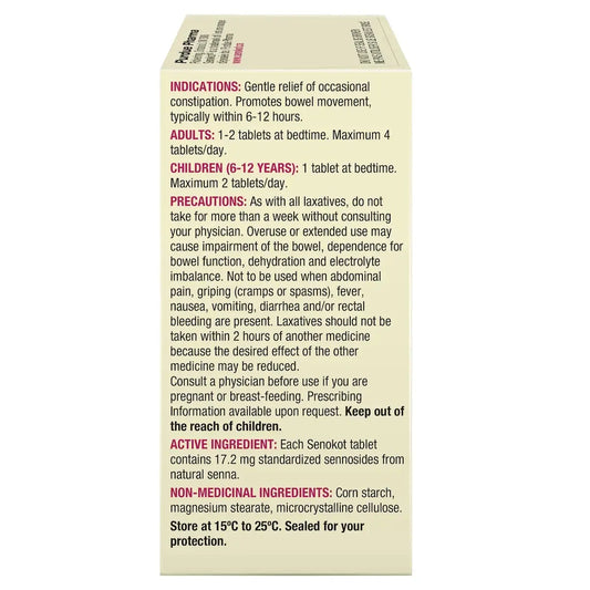 Senokot Natural Laxative Extra Strength 18ct 18 count product detail