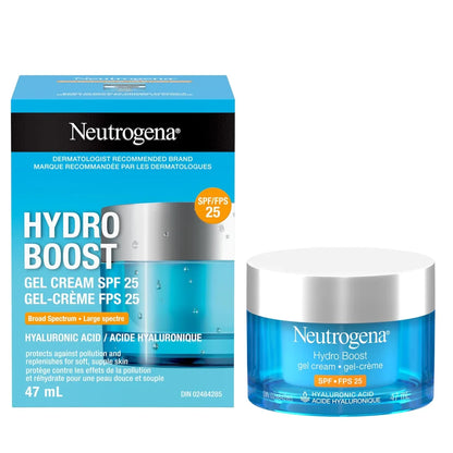Neutrogena Hydro Boost Gel Face Cream SPF 25 front package