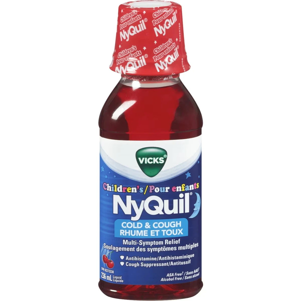 Vicks Children's NyQuil Cold & Cough Multi-Symptom Relief Syrup, Berry, 236 ml front package
