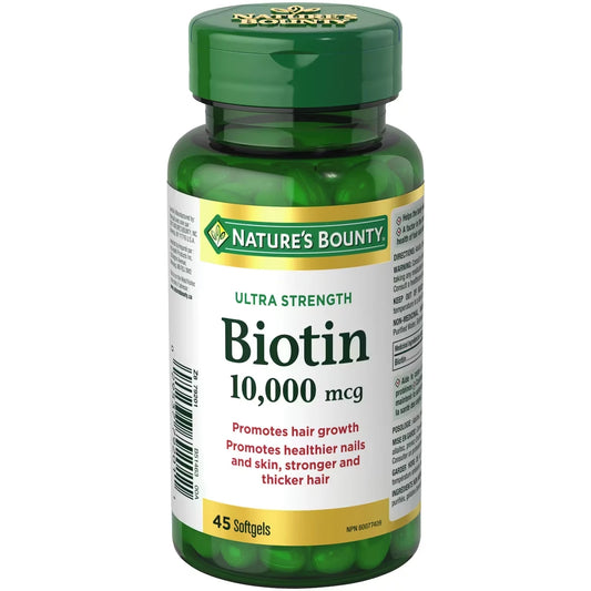 Natures Bounty Biotin Supplement, 10000mcg 45 count view 2