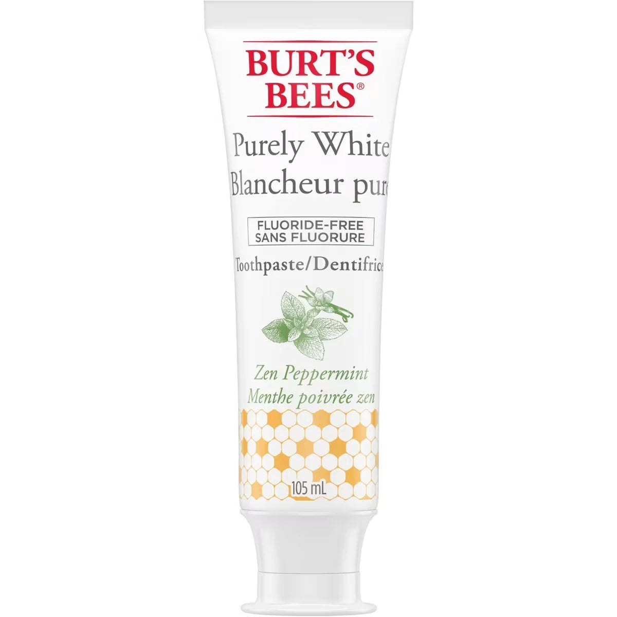 Burt's Bees Purely White Fluoride Free front package