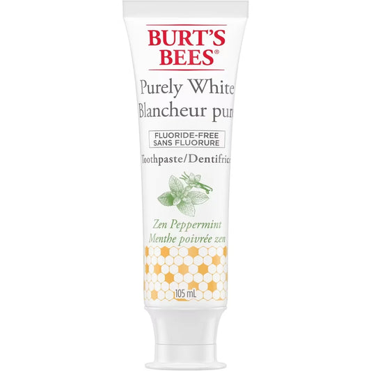 Burt's Bees Purely White Fluoride Free front package