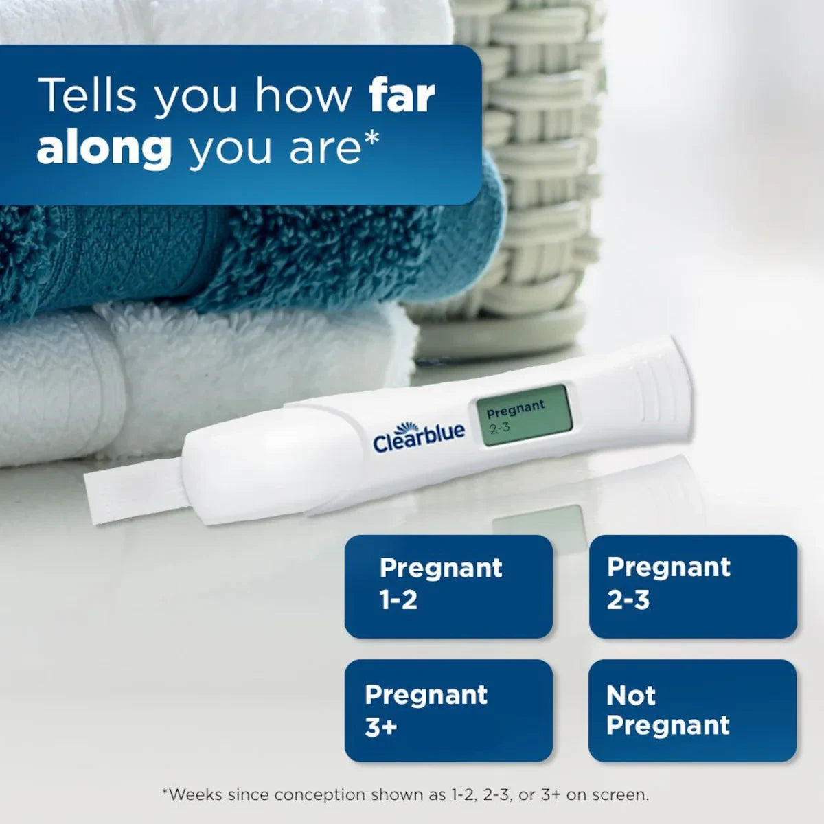 Clearblue Pregnancy Test with Weeks Indicator, 2 Count product detail