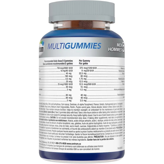 Centrum MultiGummies Men 50+ Multivitamin and Multimineral Supplement, 120 Count product detail