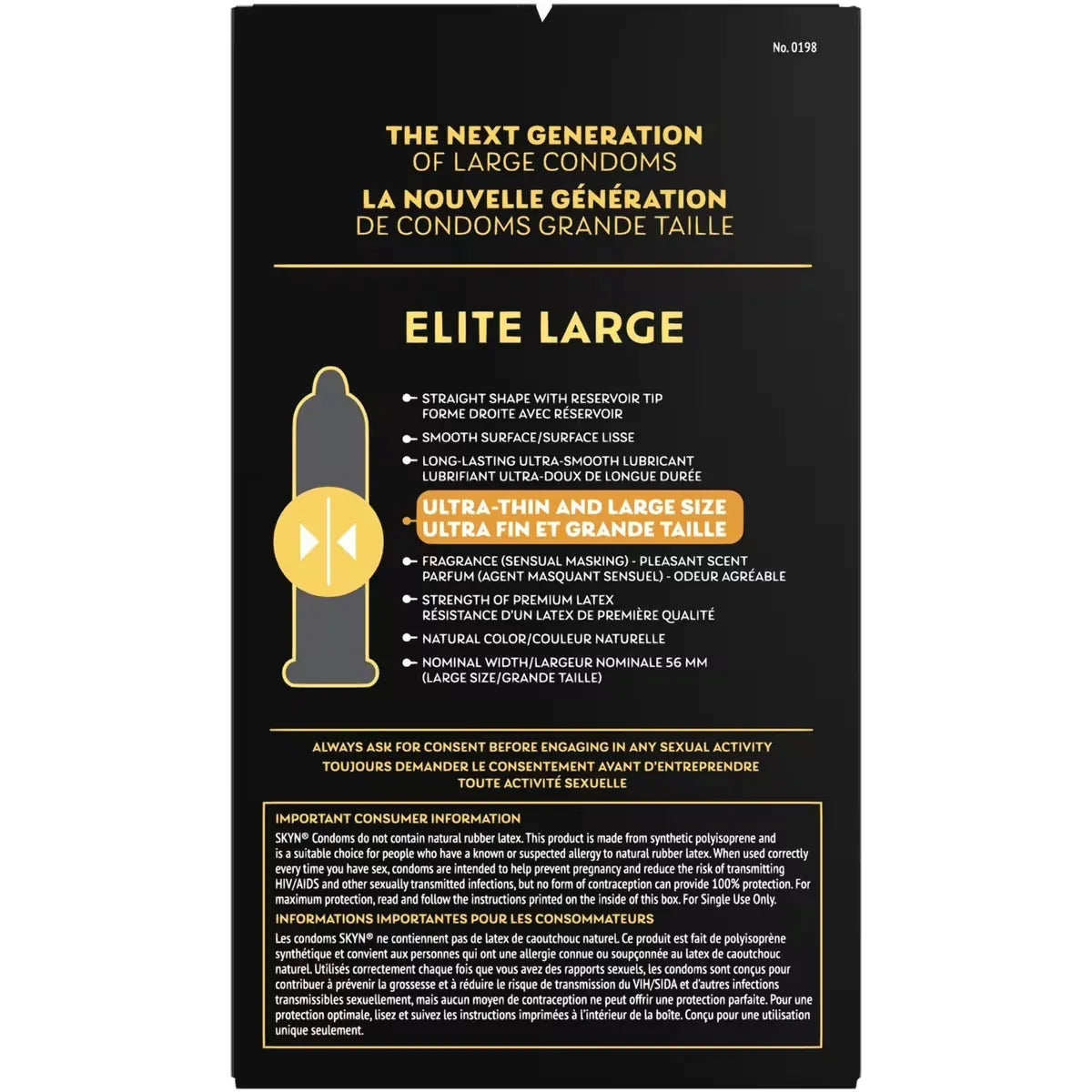 Skyn King Elite Large Non-Latex Condom 12ct 12 count product detail