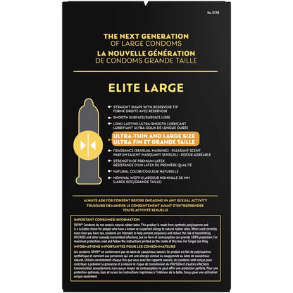 Skyn King Elite Large Non-Latex Condom 12ct 12 count product detail