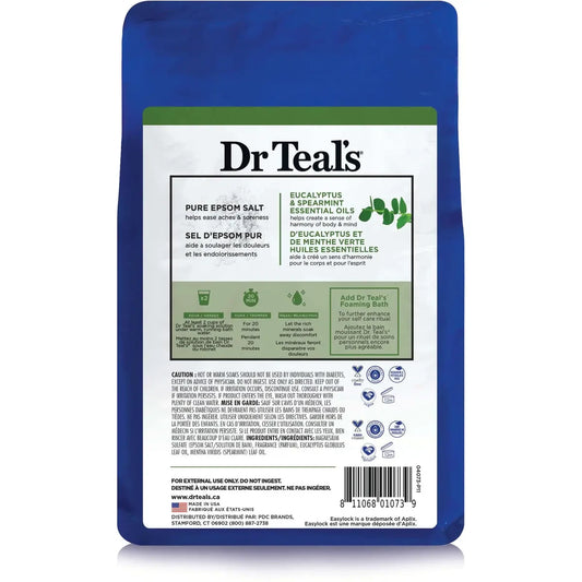 Dr Teal's Salt Soak with Pure Epsom Salt, Relax & Relief with Eucalyptus & Spearmint product detail