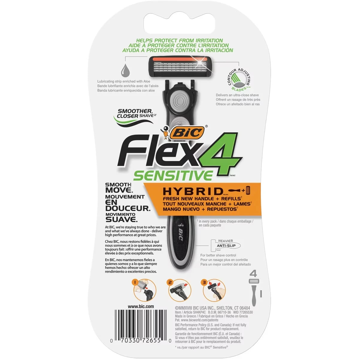 Bic Flex-4 Sensitive Hybrid Razor product detail