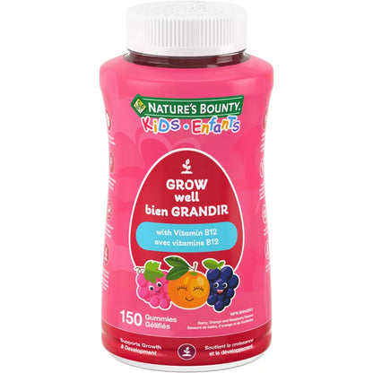 Natures Bounty KIDS Daily Grow Well With Vitamin B12 front package