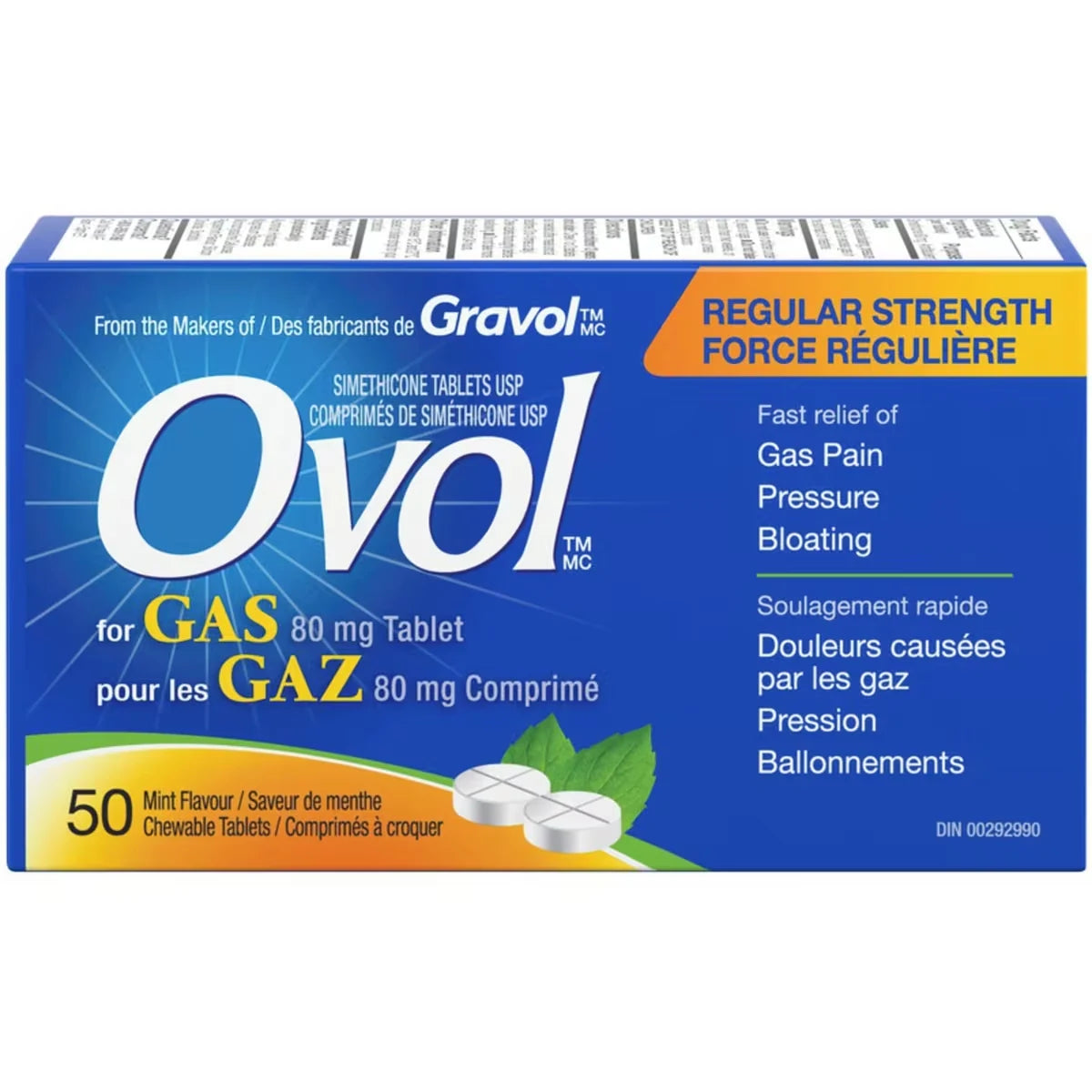 Ovol Regular Strength Chewable Tablets product detail