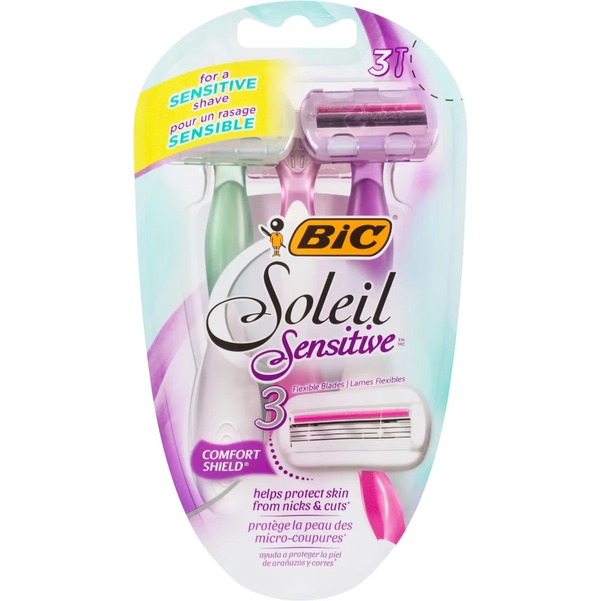 Bic Soleil Sensitive Razor front package