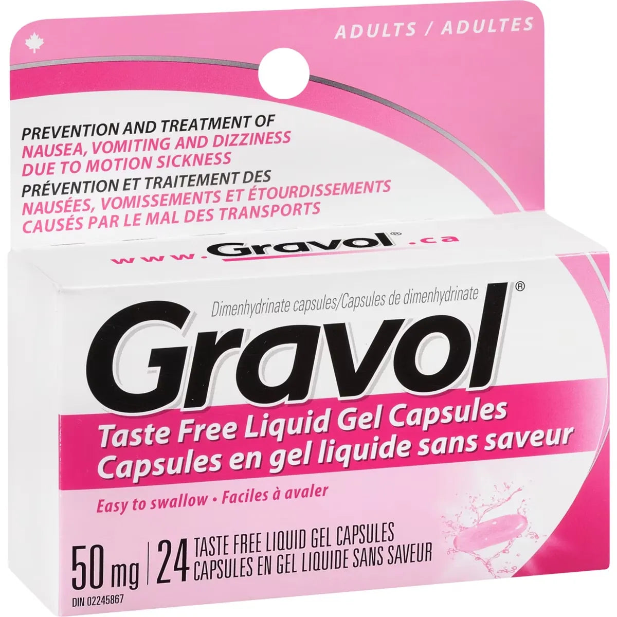 Gravol Liquid Gel Capsules product detail