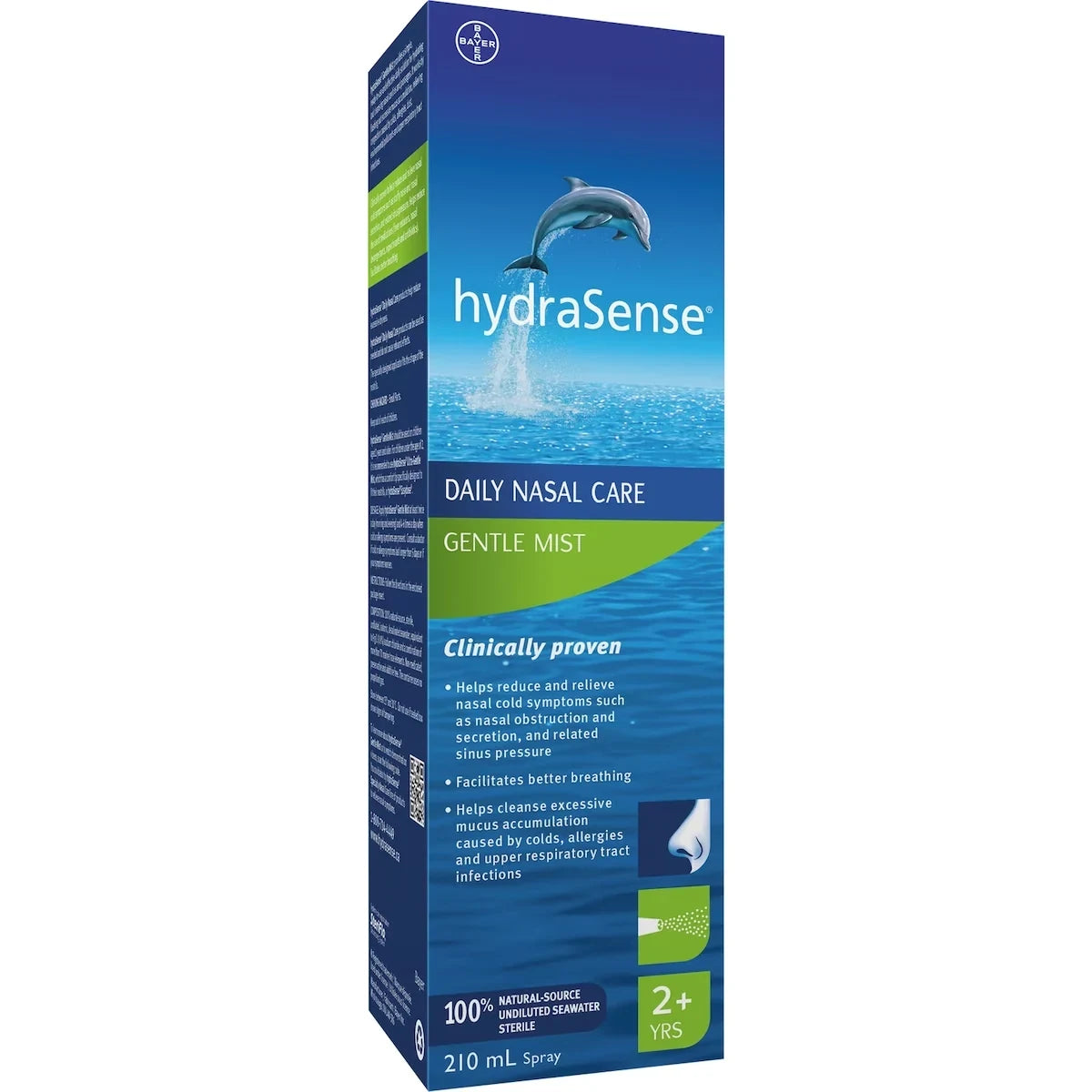 Hydrasense Gentle Mist Nasal Spray, 210 mL product package