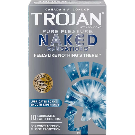 Trojan Naked Sensations Pure Pleasure Condoms, Extra Lubricated front package