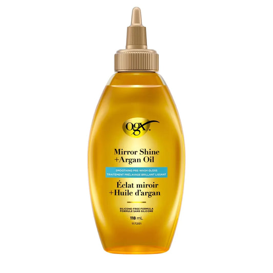 OGX Mirror Shine + Argan Oil Smoothing Pre-Wash Gloss, 118 mL product image