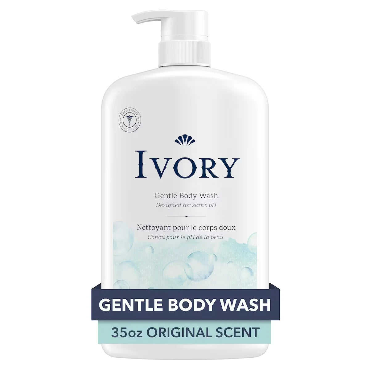 Ivory Gentle Body Wash, Original Scent front package