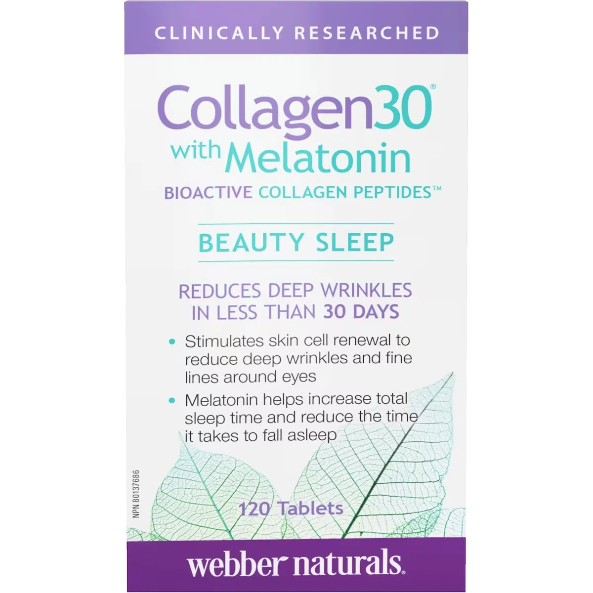 Webber Collagen30® with Melatonin front package