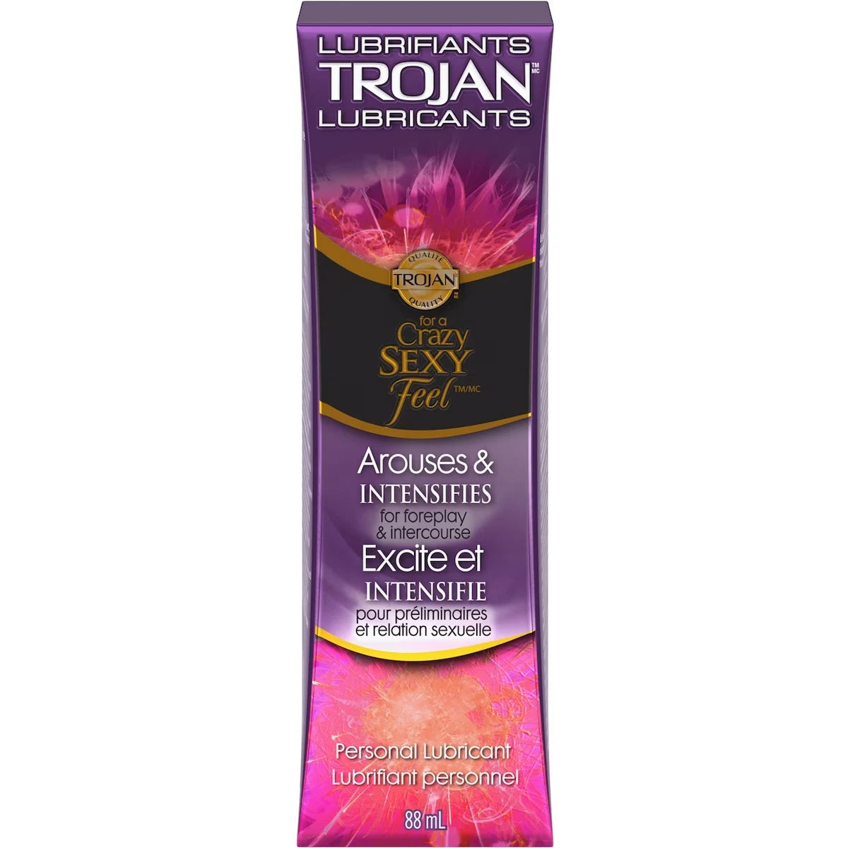 Trojan Arouse and Intense Personal Lubricant front package