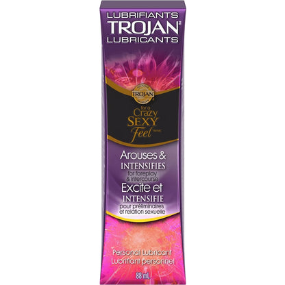 Trojan Arouse and Intense Personal Lubricant front package